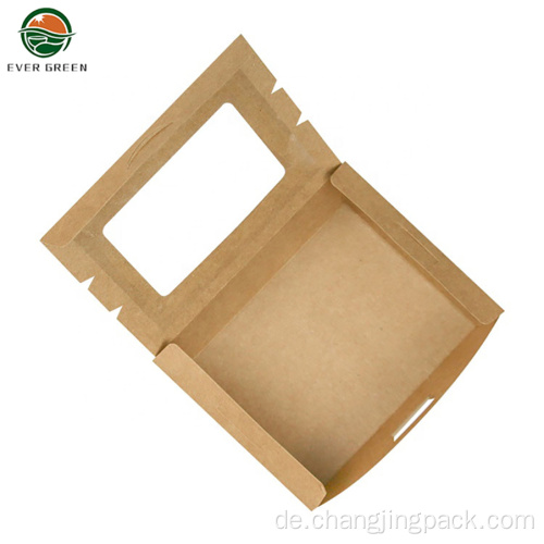 Lebensmittelqualität brauner Kraft Bento Box recycelbare Schalen